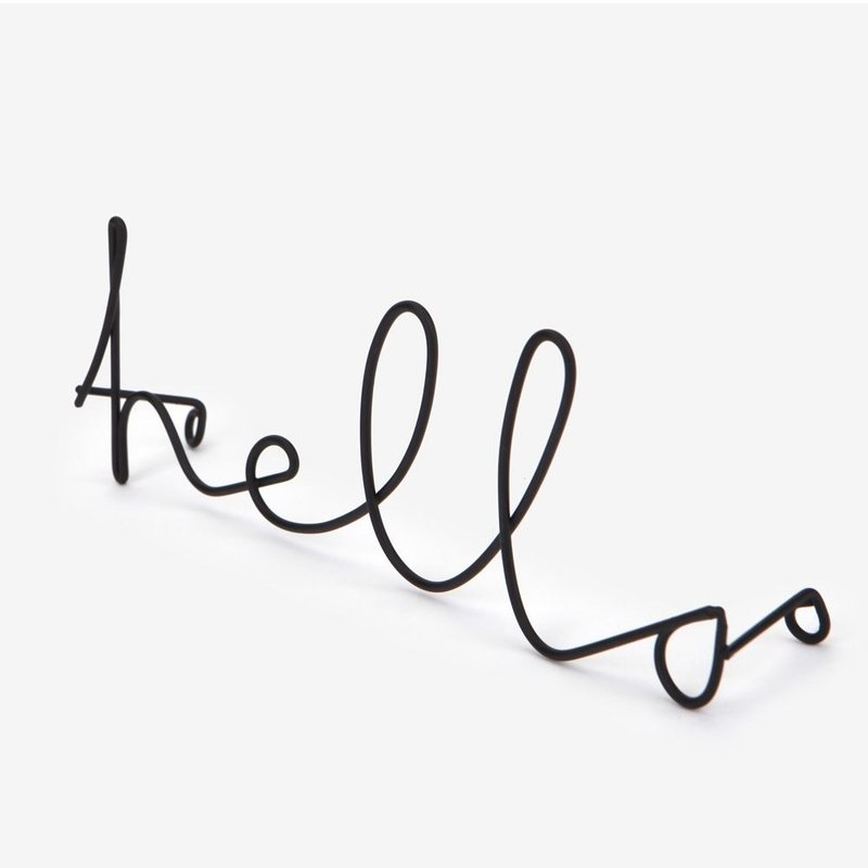 Dailylike 字母造型壁面挂钩-01 Hello,E2D47876 - 墙贴/壁贴 - 其他金属 黑色