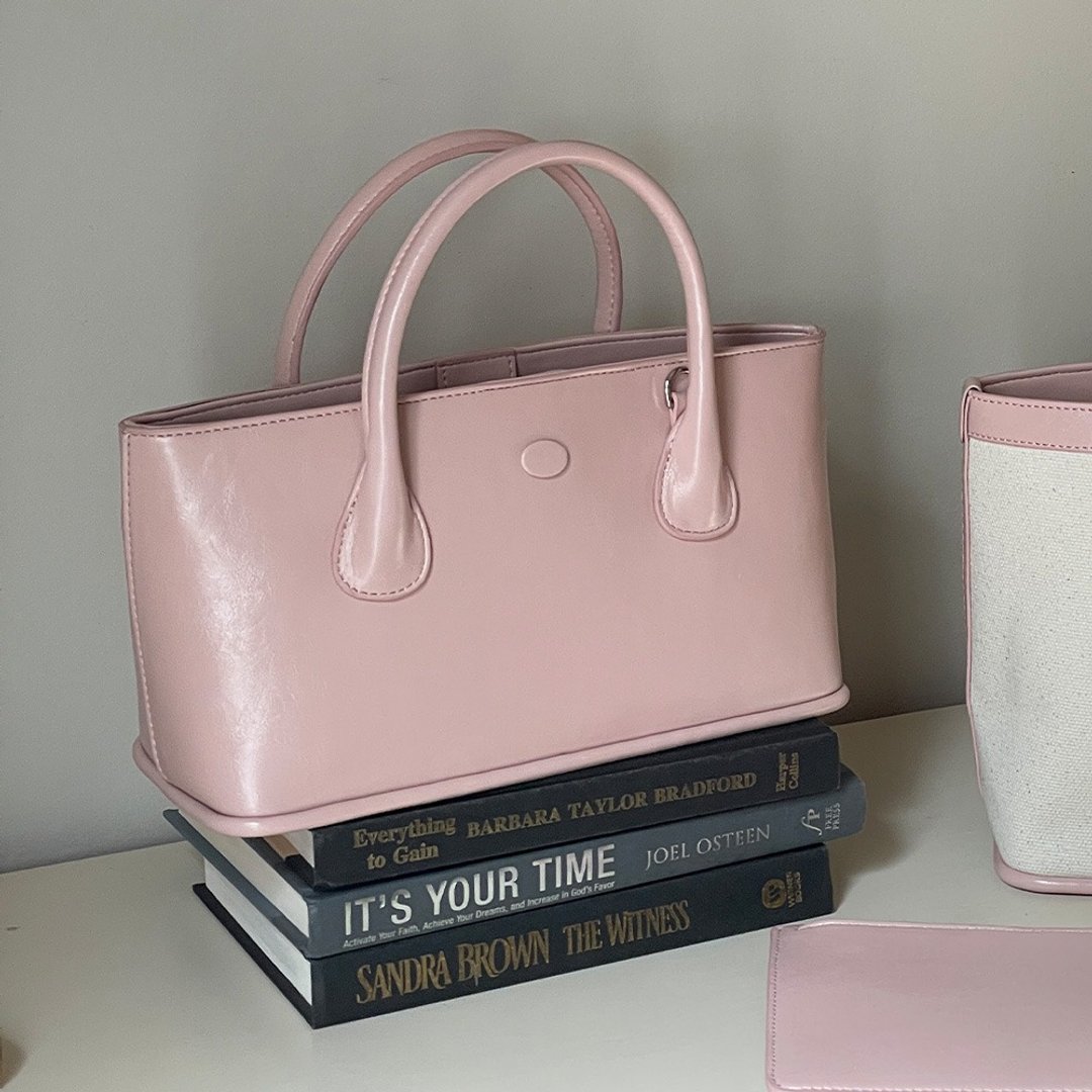 韩国 The Ally | SUNNY/MINI SUNNY BAG(附小袋)|粉红色|斜背包 - 手提包/手提袋 - 人造皮革 粉红色