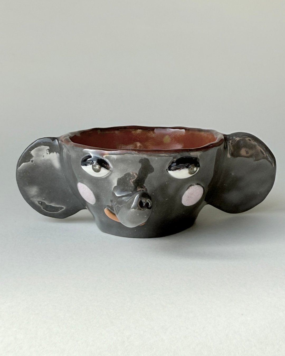 Mini Dumbo Bowls (002) 陶制、迷你、大象碗 - 碗 - 陶 灰色
