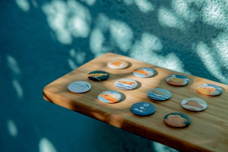 十大守护岩系列-磁铁徽章 - 徽章/别针 - 其他金属 多色