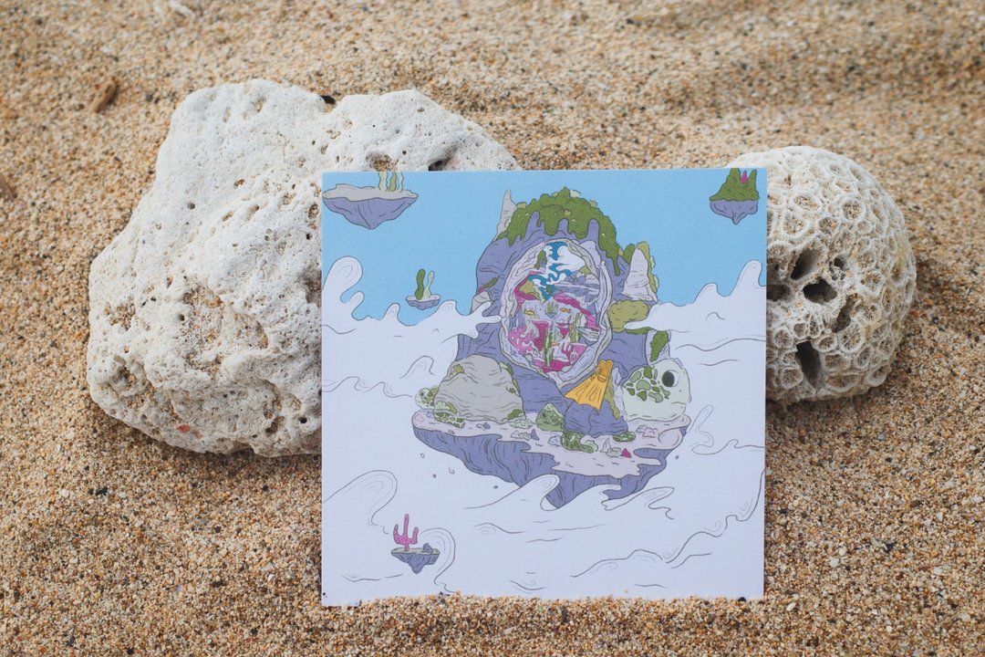 往前一看 发现新世界丨小琉球插画明信片 - 卡片/明信片 - 纸 