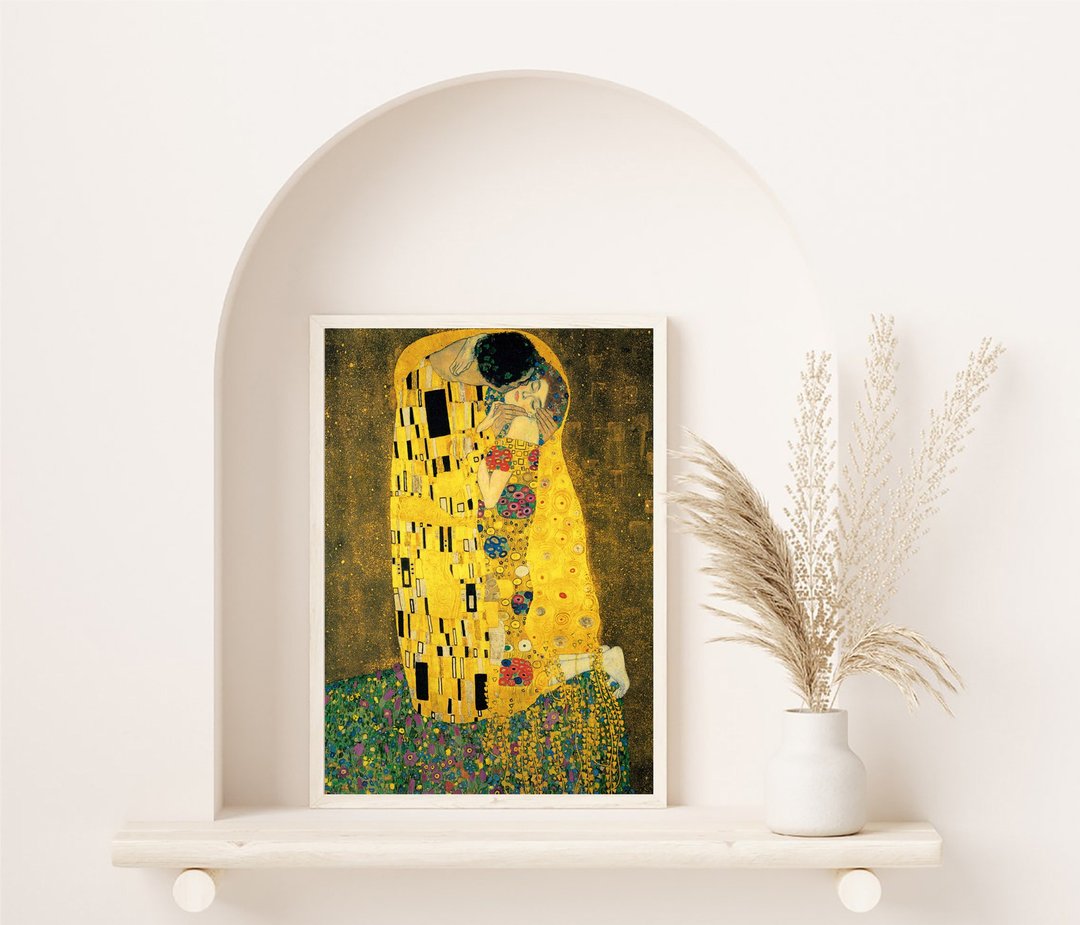 Gustav Klimt, Gustav Klimt Print, Klimt Print, Gustav Klimt The Kiss - 电子手绘真人画像/绘画/插画 - 其他材质 