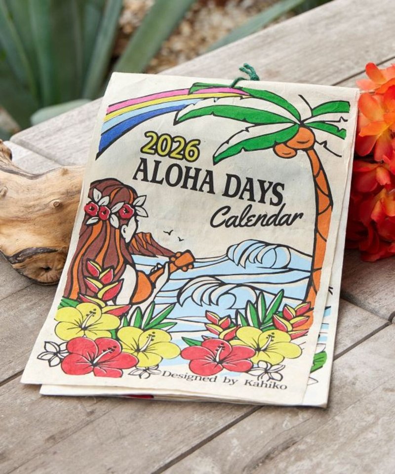 【热门预购】2026 ALOHA DAYS夏威夷日常风情月历 4NSP5301 - 墙贴/壁贴 - 纸 