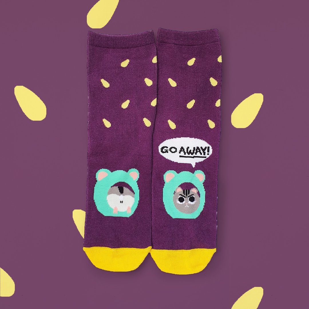 Go Away Hamster socks - 其他 - 棉 黄色