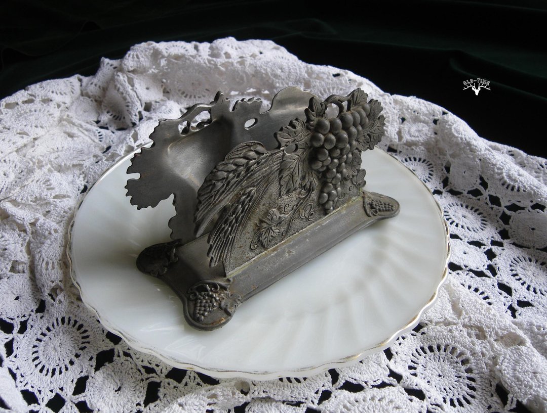 【老时光 OLD-TIME】早期欧洲锡制信架餐巾架 - 收纳用品 - 其他材质 多色