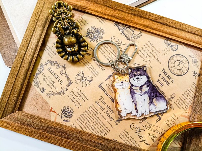 KR519可愛吊飾cute pendant_柴犬Shiba Inu.C/ 晶透吊飾_鑰匙圈 - 钥匙链/钥匙包 - 塑料 多色