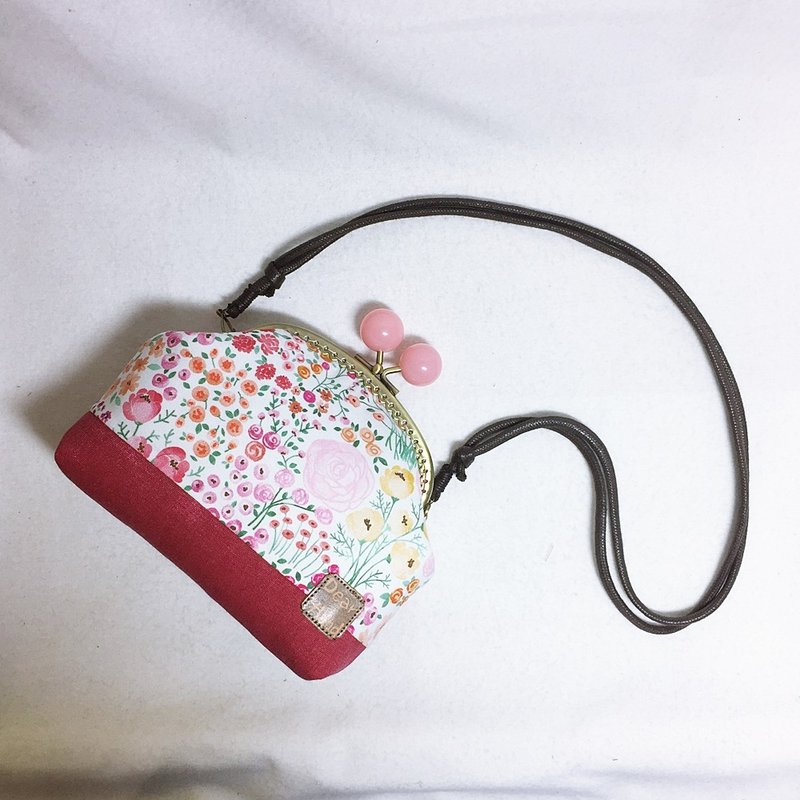 糖果口金包+甜夏+ - 化妆包/杂物包 - 棉．麻 粉红色