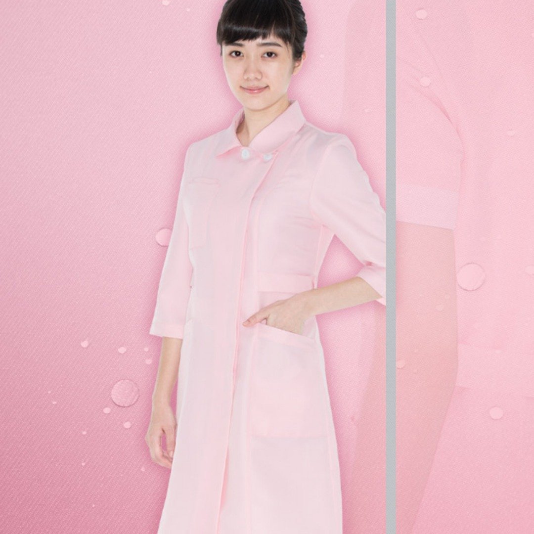 多色纳米抗菌护士裙医美诊所制服长裙ND6808 - 洋装/连衣裙 - 聚酯纤维 多色
