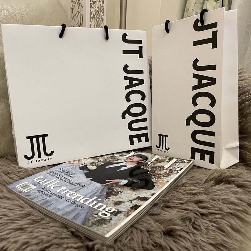 【纸袋/单售】JT Jacque品牌纸袋/台湾制造/送礼/包装 - 纸盒/包装盒 - 纸 白色