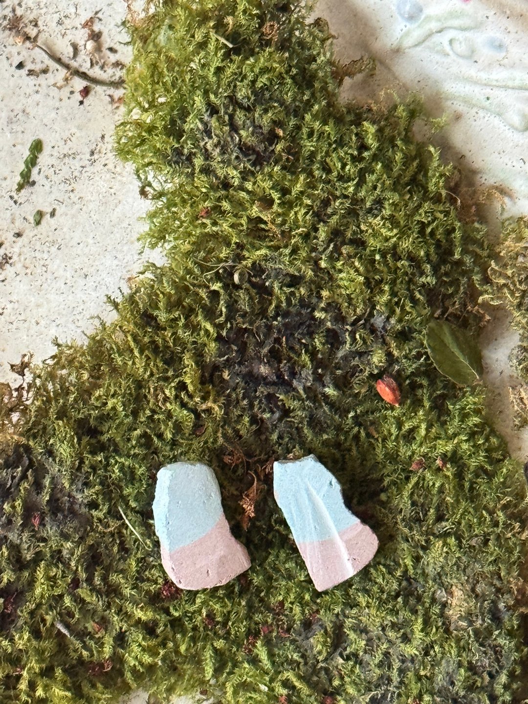 彩色的陶耳饰 - 耳环/耳夹 - 陶 