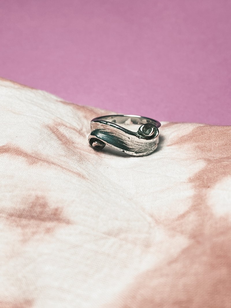 Poem 羊皮卷戒指 - 戒指 - 纯银 银色