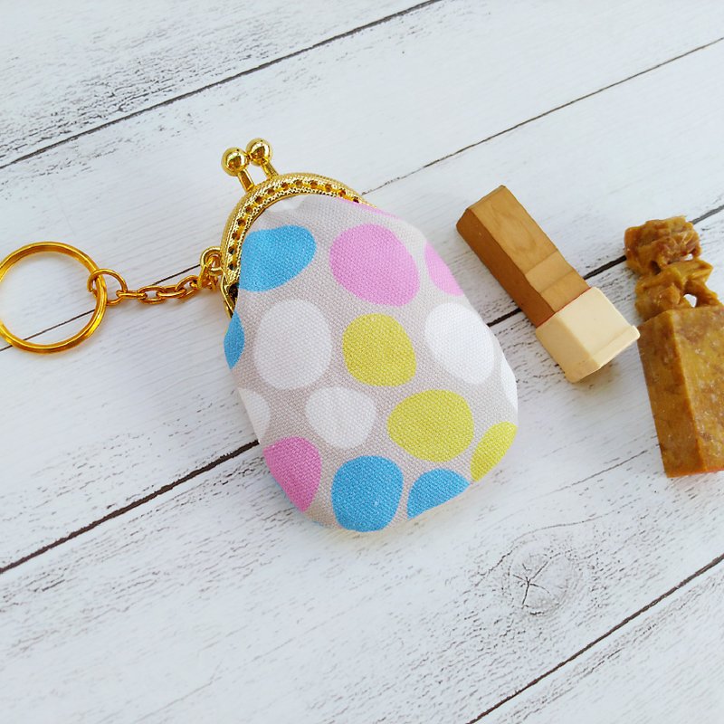 传统马赛克瓷砖 印章口金包 钥匙圈 印章收纳 - 印章/印台 - 棉．麻 灰色