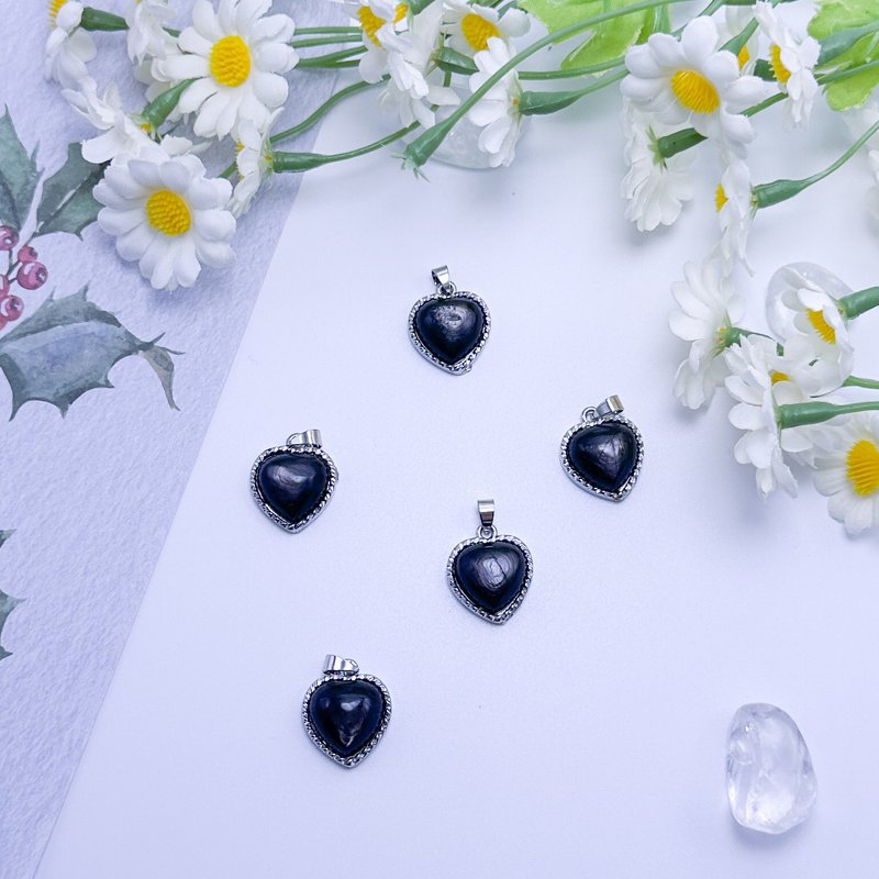 埃及 | 金运石 | 爱心吊坠 | 能量水晶礼物x天然宝石 - 项链 - 宝石 