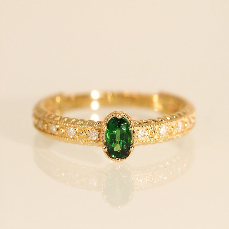 18K金沙弗莱石椭圆形宫廷戒指 18K Gold Tsavorite Oval Palace R - 戒指 - 贵金属 