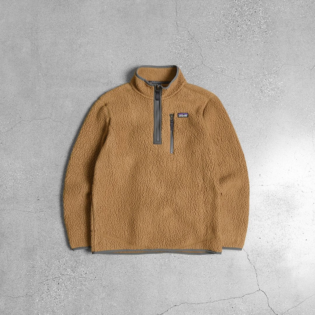 patagonia fleece 刷毛上衣 / Vintage 古着 - 男装上衣/T 恤 - 聚酯纤维 咖啡色