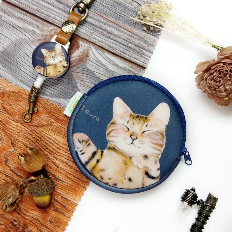 i money 手绘风 零钱包 - 豹猫 - 零钱包 - 防水材质 