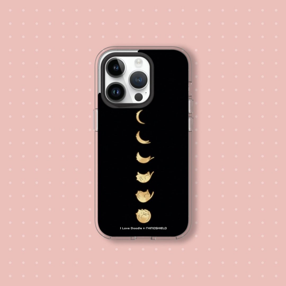 Clear透明防摔手机壳∣ilovedoodle/猫咪月象-黑 for iPhone - 手机配件 - 塑料 透明