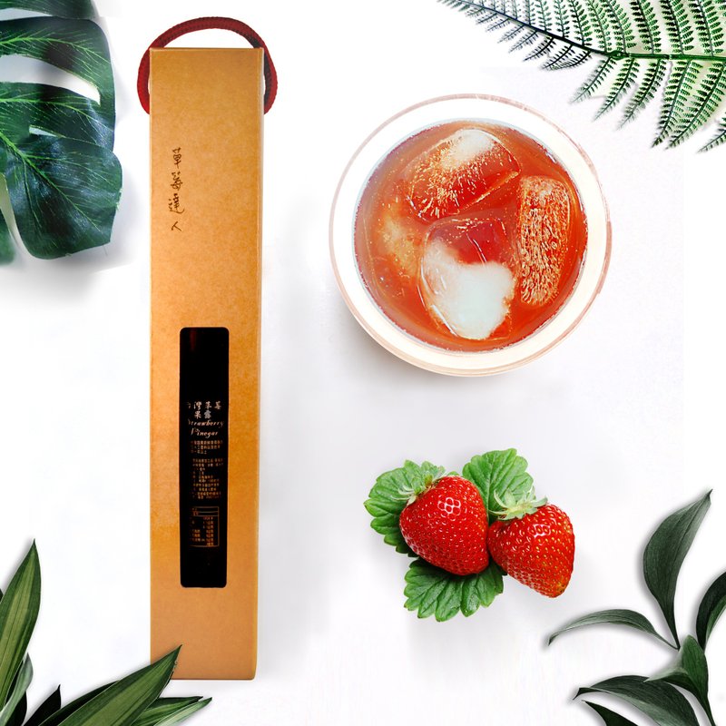 【自然草莓果纤醋】产销履历新鲜草莓酿制 | 无香料 | 无化学添加 - 醋/水果醋 - 新鲜食材 红色