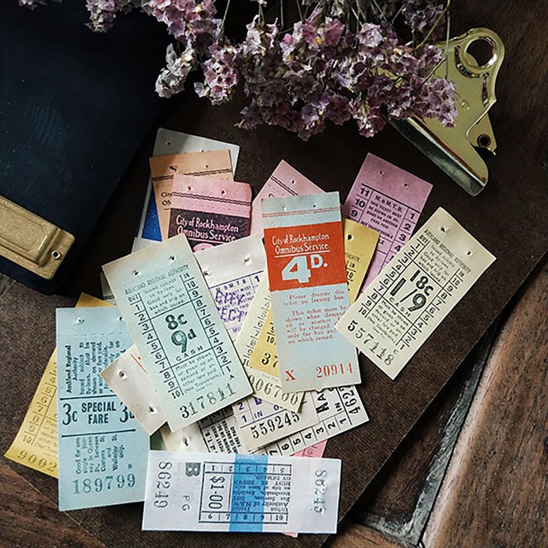 MarkyPuppy 复古手帐 拼贴 手账摆拍 旧素材 澳洲车票 古董素材 - 笔记本/手帐 - 纸 