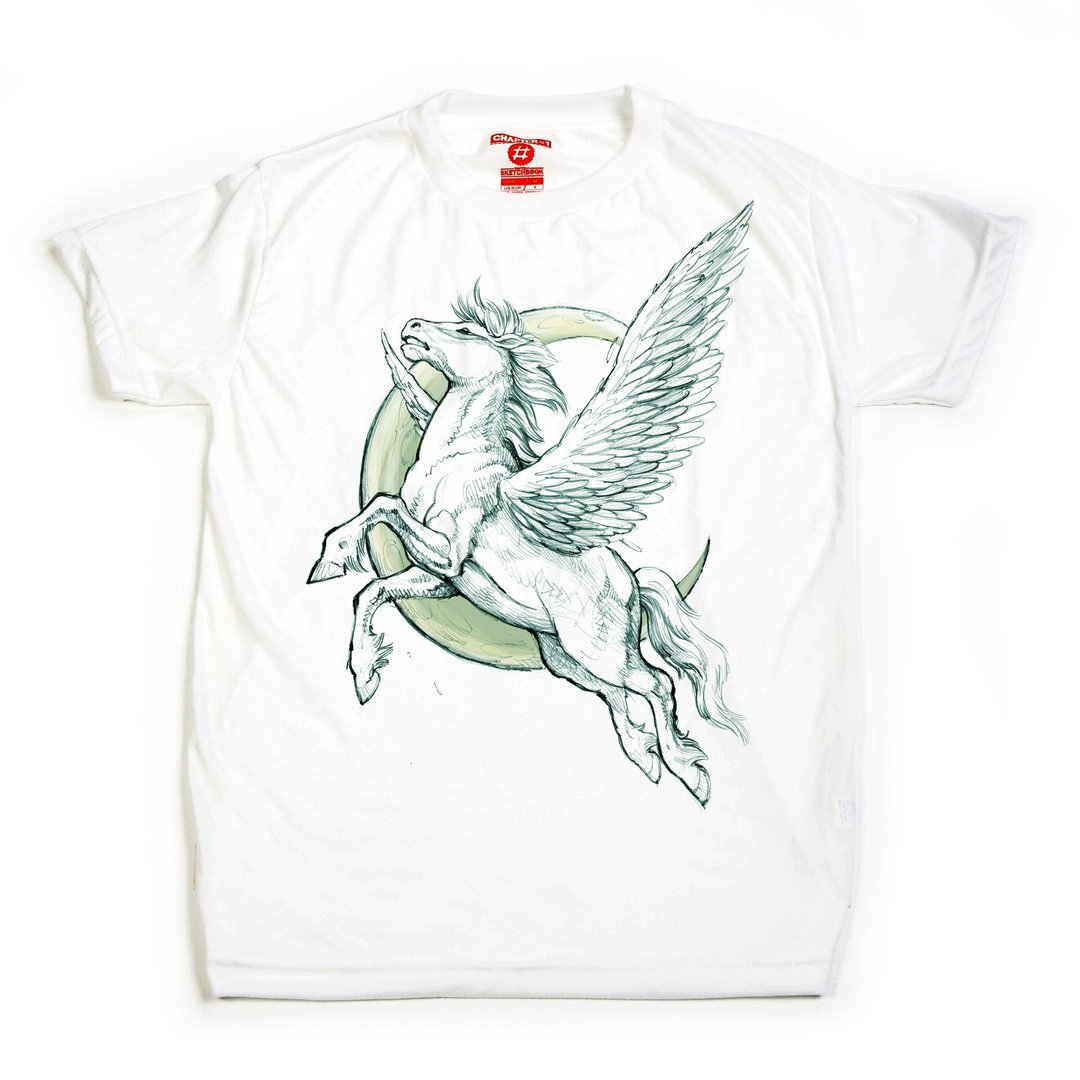 Pegasus The fly horse unisex men woman cotton mix Chapter One T-shirt - 男装上衣/T 恤 - 棉 白色