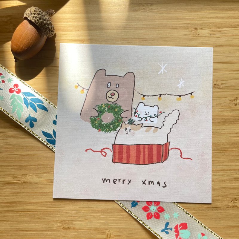 炸毛-圣诞卡 - 卡片/明信片 - 纸 多色