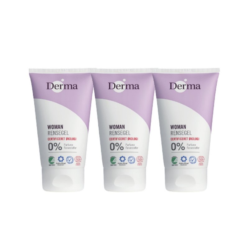 【母亲好礼】Derma女性有机洗颜凝胶三入组 - 脸部清洁/卸妆用品 - 其他材质 多色
