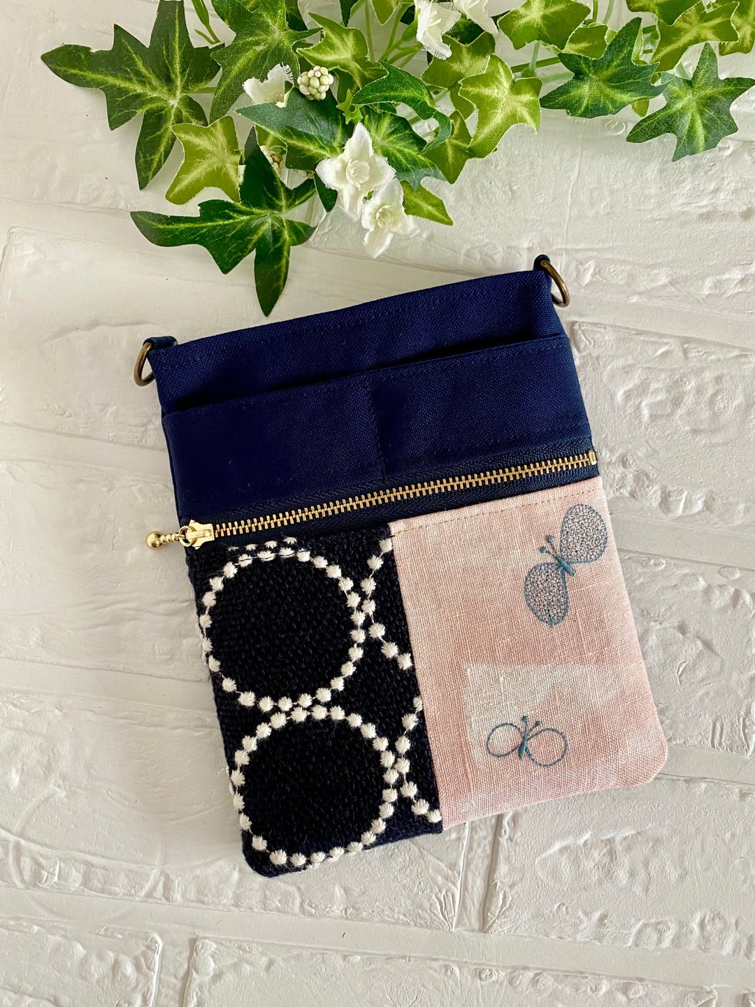 Minä Perhonen Patchwork Organizer Pochette - 侧背包/斜挎包 - 棉 