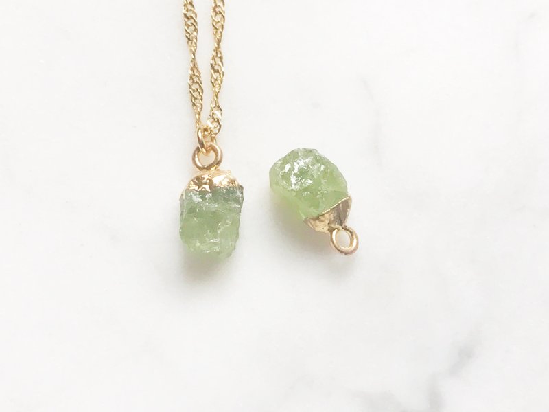 ::金矿系列:: 橄榄石 锁骨项链 - 项链 - 其他金属 