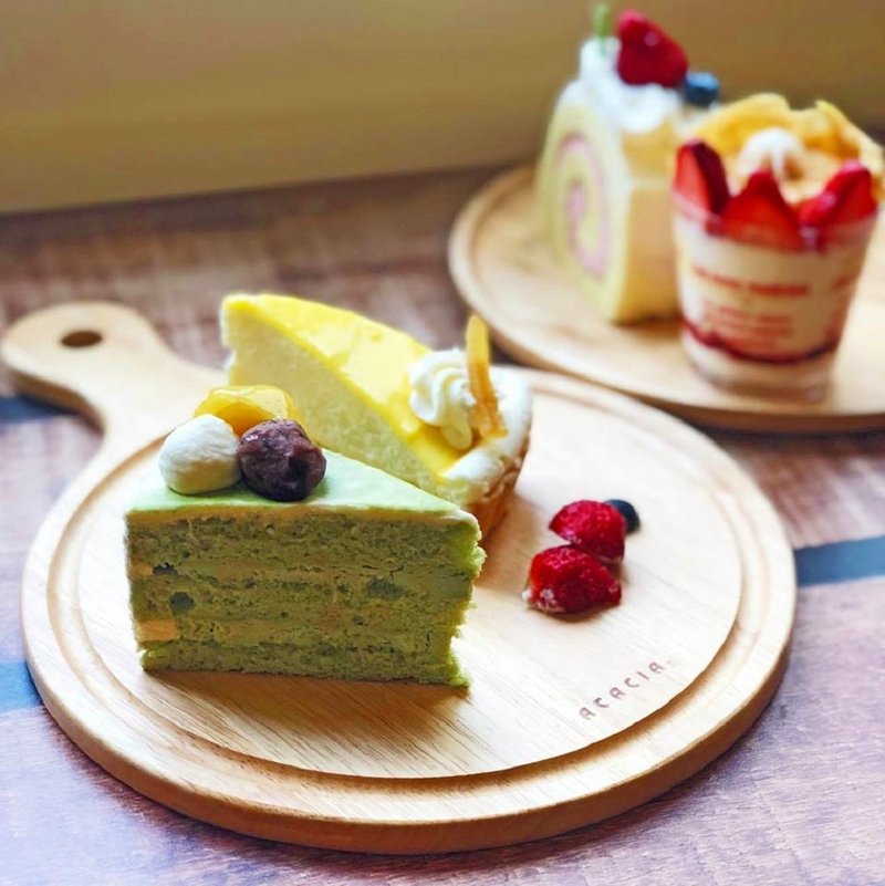 ACACIA 圆形原木餐砧板 - 托盘/砧板 - 木头 