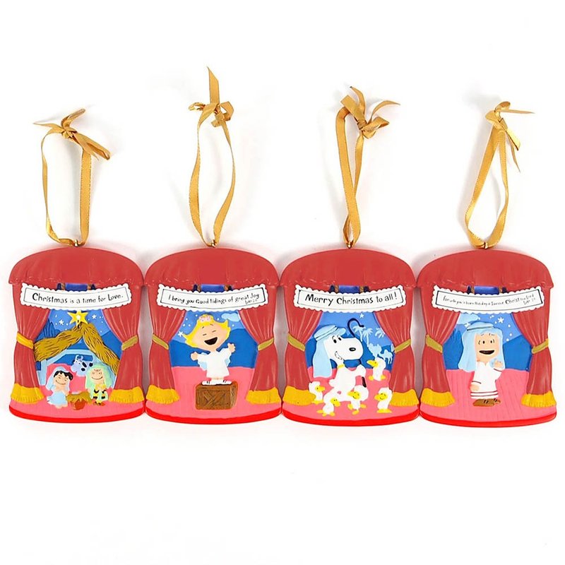 Snoopy 圣诞剧场-吊饰四组【Hallmark-Peanuts 圣诞节系列】 - 摆饰 - 其他材质 多色