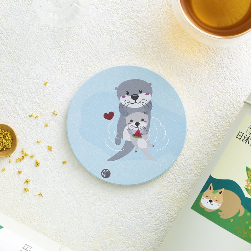 加购 请勿单独购买- 陶瓷吸水杯垫 相亲相爱 - 摆饰 - 陶 