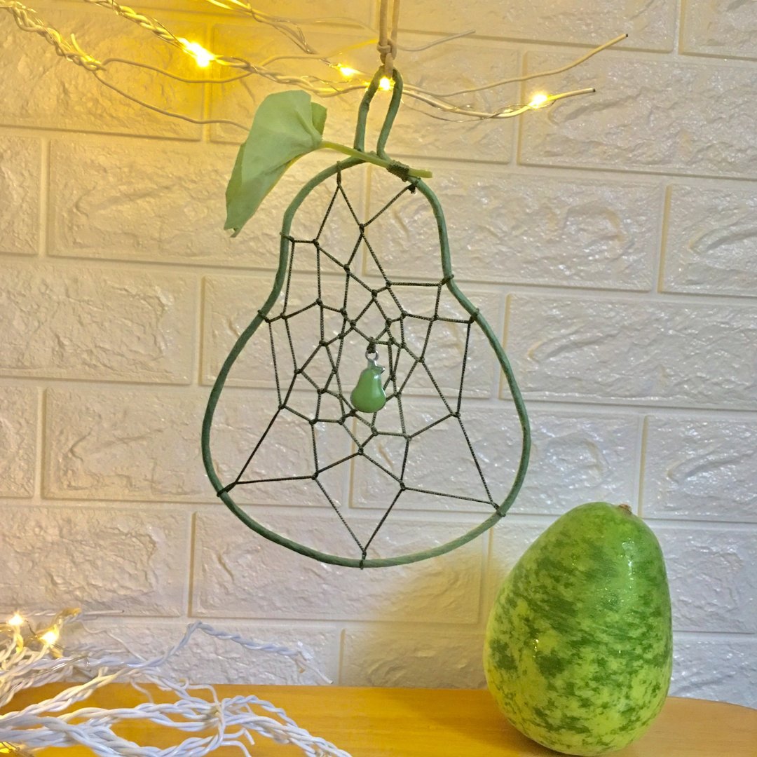 扁蒲 鳄梨 捕梦网 Bottle Gourd Avocado Dream Catcher - 其他 - 其他材质 绿色
