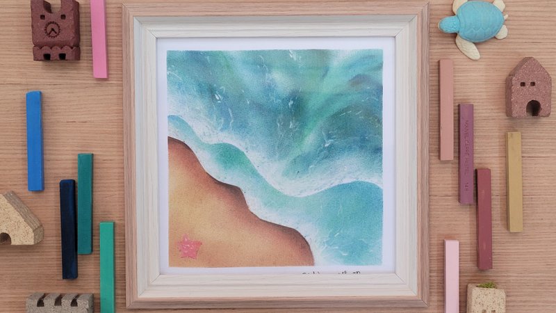 【海。四色 俯视海浪】 - 海报/装饰画/版画 - 纸 