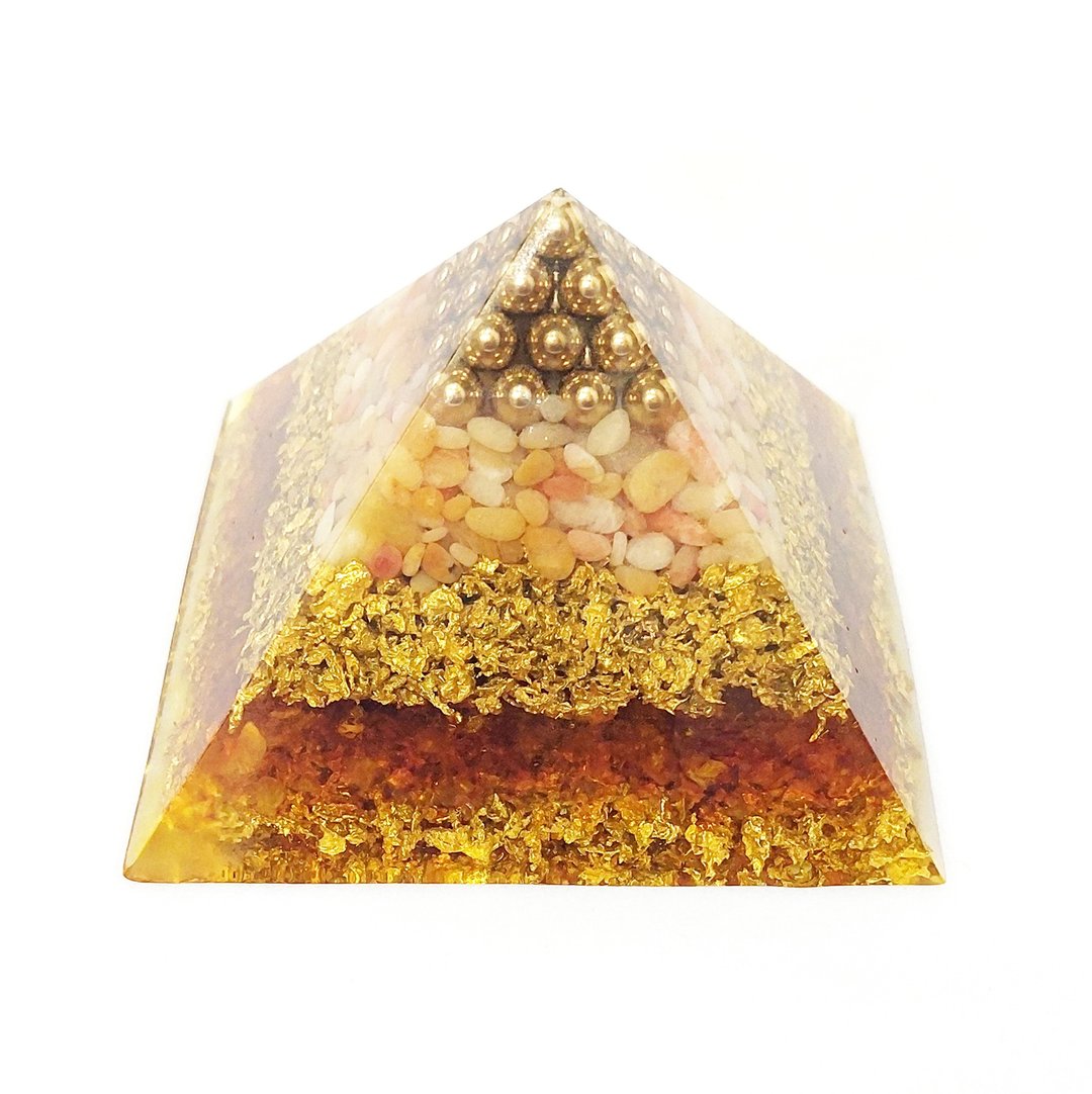 【宇能水晶塔】黄碧玉, 黄水晶能量奥岗,对太阳神经丛,负能转换 - 摆饰 - 水晶 金色