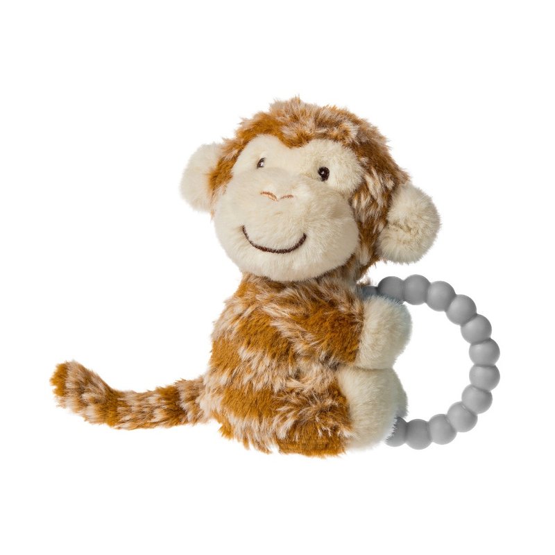 快速出货【MaryMeyer】柔软手摇铃-非洲小猴 - 玩具/玩偶 - 棉．麻 卡其色