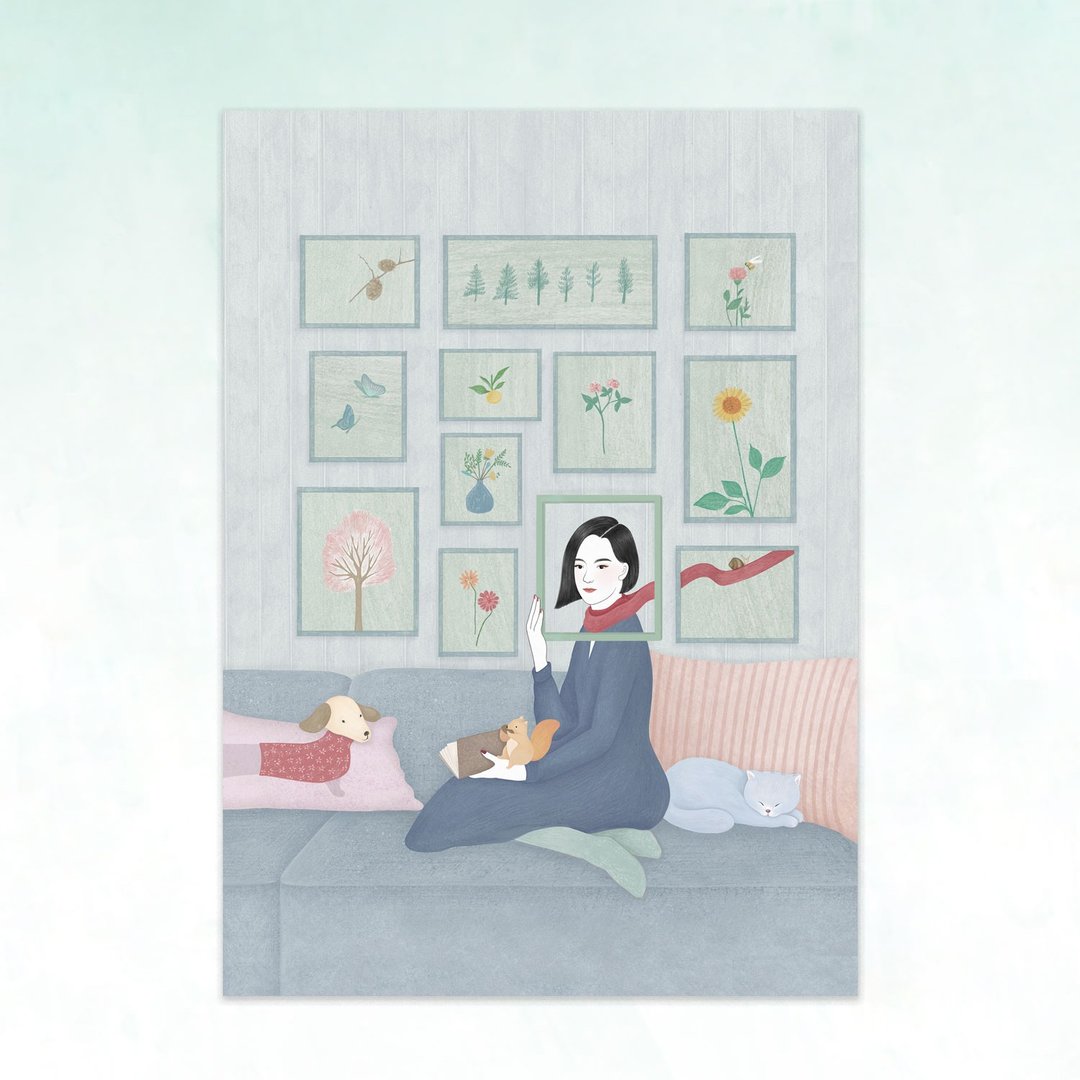 日纪 ⁄ 1月 / 画卡 - 卡片/明信片 - 纸 多色
