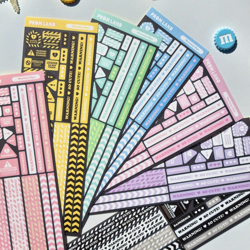 韩国警示标志贴纸组 - 贴纸 - 其他材质 多色