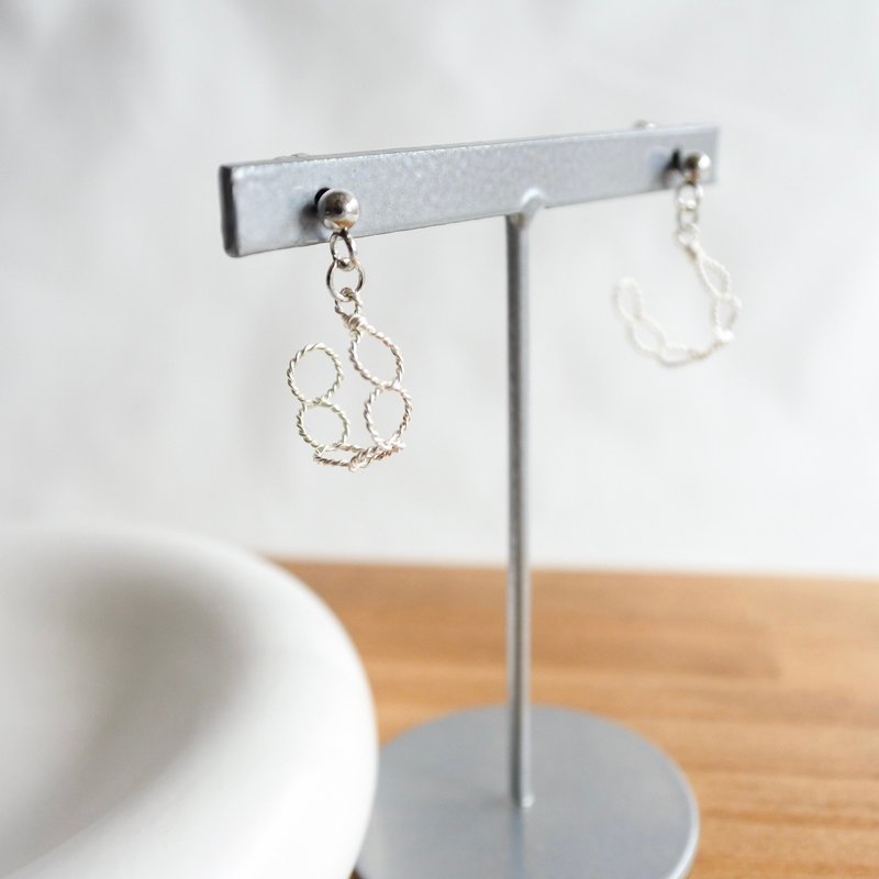 Tsumugi (Extra Small)  - Silver - 耳环/耳夹 - 其他金属 银色