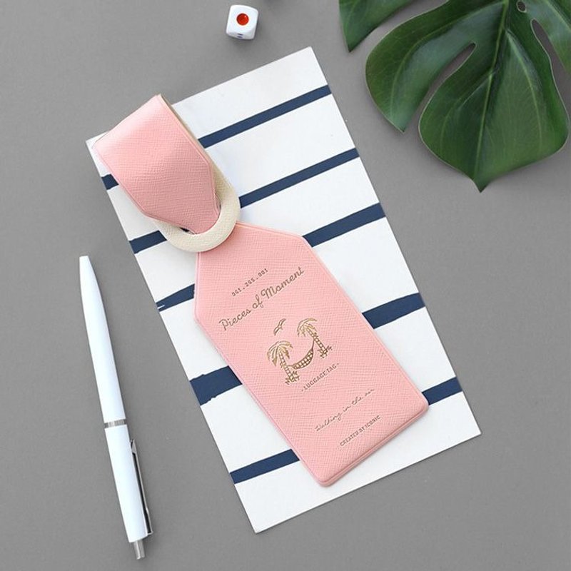 飞行日记行李吊牌-粉红,ICO86864 - 行李吊牌 - 塑料 粉红色