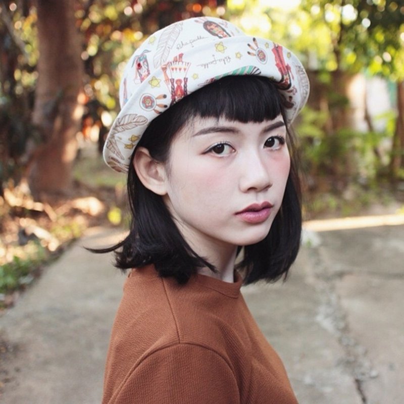 美洲原住民渔夫帽-白色 - 帽子 - 其他材质 白色