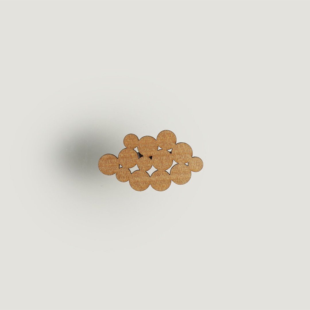 brooch awa - 胸针 - 木头 