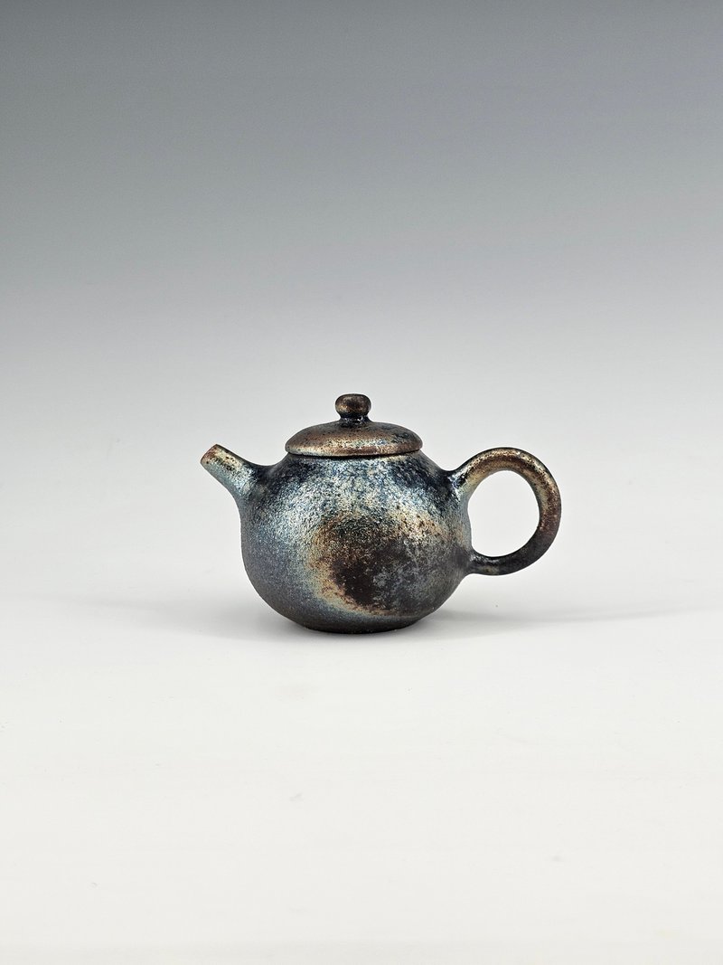 美国黑土柴烧铁釉手作壶 - 茶具/茶杯 - 陶 