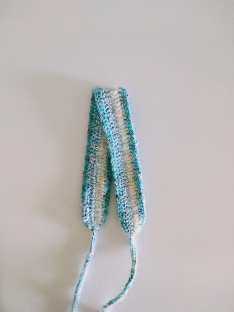 透明天空 混线发带 - 发带/发箍 - 棉．麻 蓝色