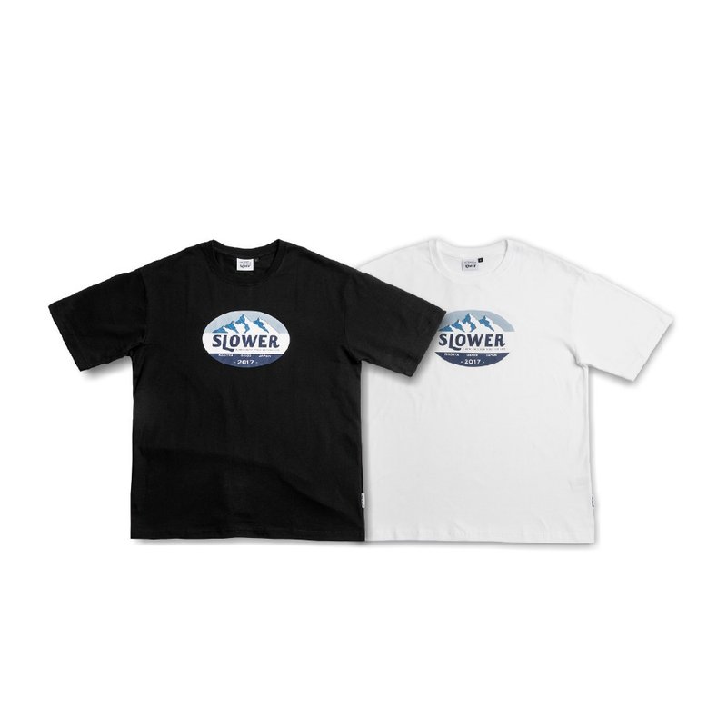 【日本SLOWER】山峰Logo 短Tee - 男装上衣/T 恤 - 棉．麻 多色