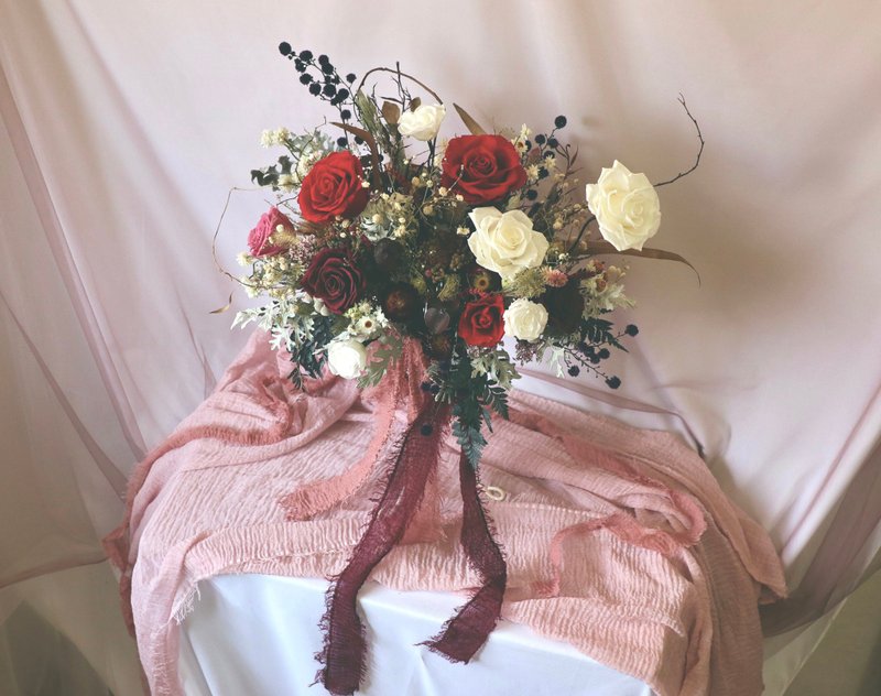 永生新娘捧花 最柔美的永生捧花 永生花 新娘 婚礼 婚纱 花礼 - 干燥花/捧花 - 植物．花 