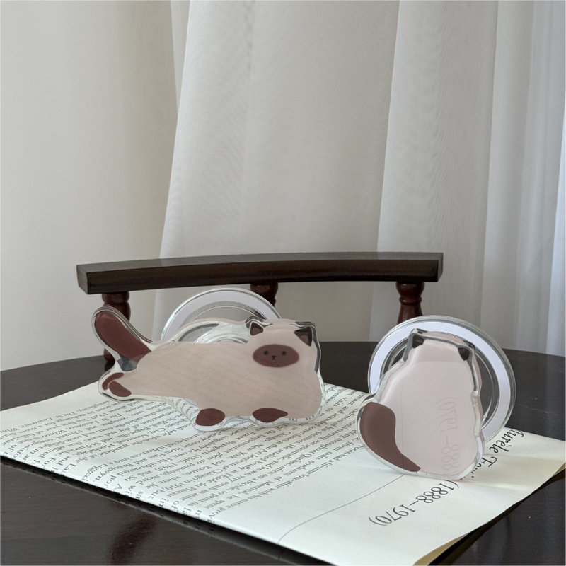 【FITZORY】动物园疗愈系色块 - 猫咪 | Magsafe磁吸支架 - 手机座/防尘塞 - 塑料 多色