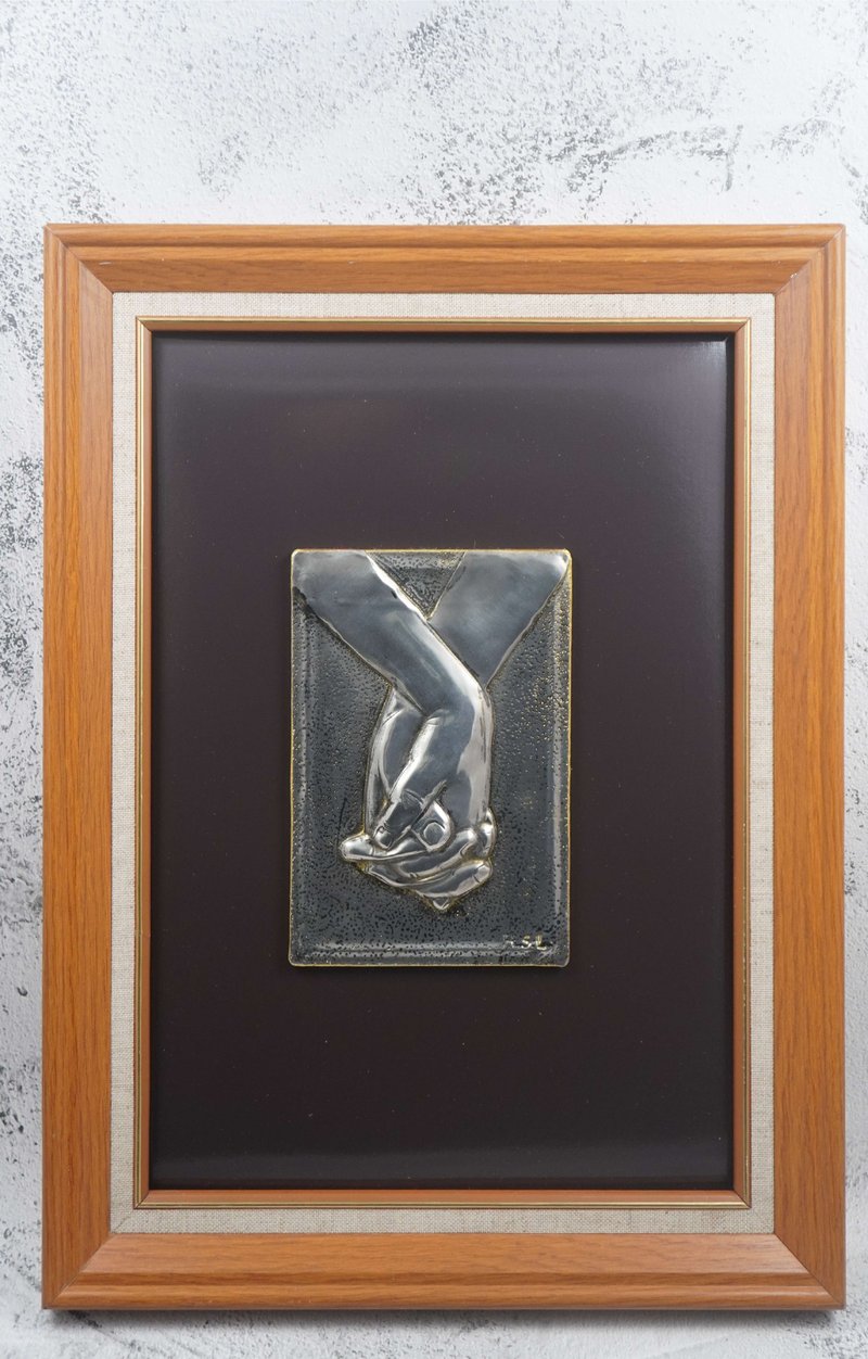 锡雕手语造型磁铁-牵手 - 海报/装饰画/版画 - 其他材质 