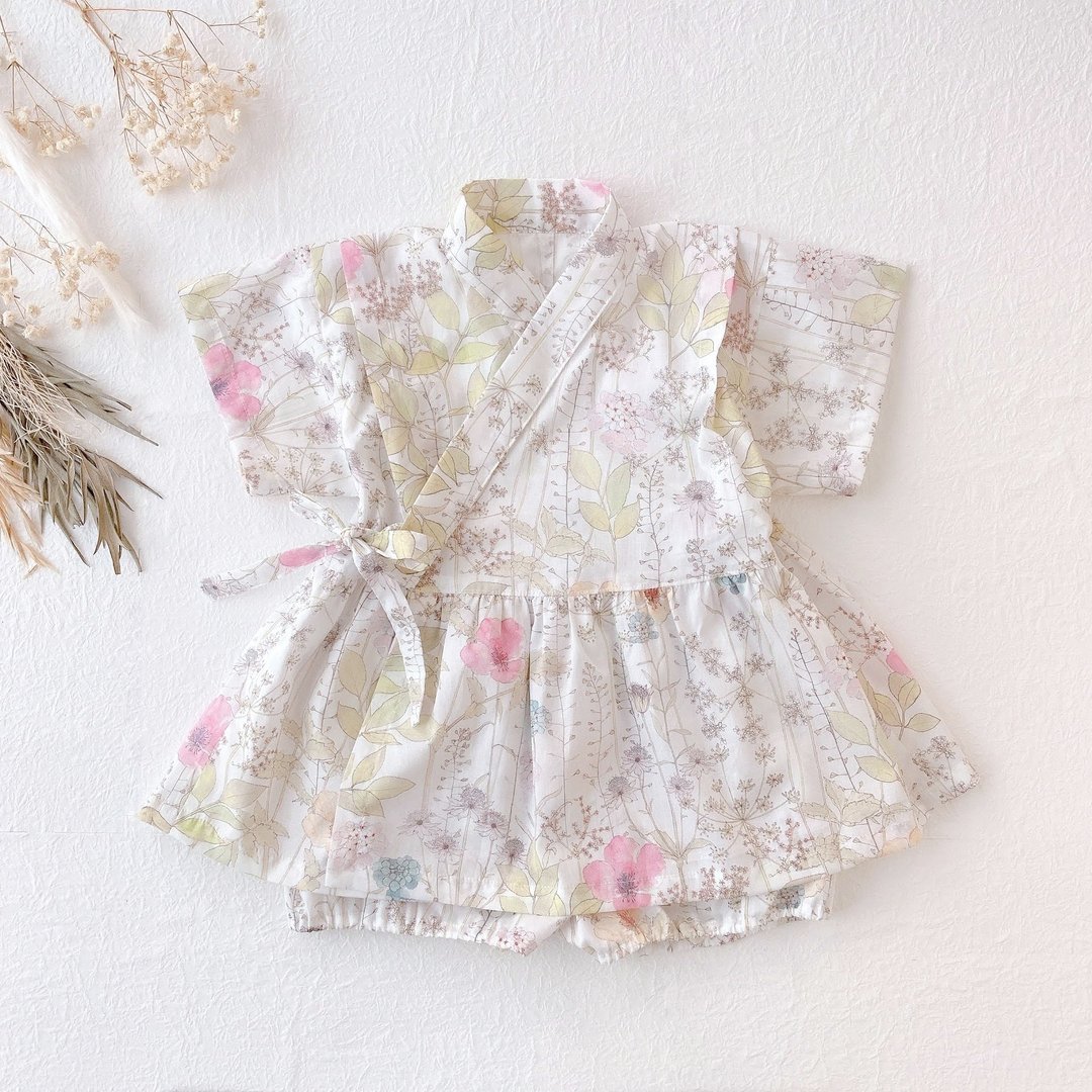Flouncy Jinbei (蓬蓬甚平)  Liberty Tana Lawn Cotton, Irma - 童装礼服/连衣裙 - 棉 粉红色