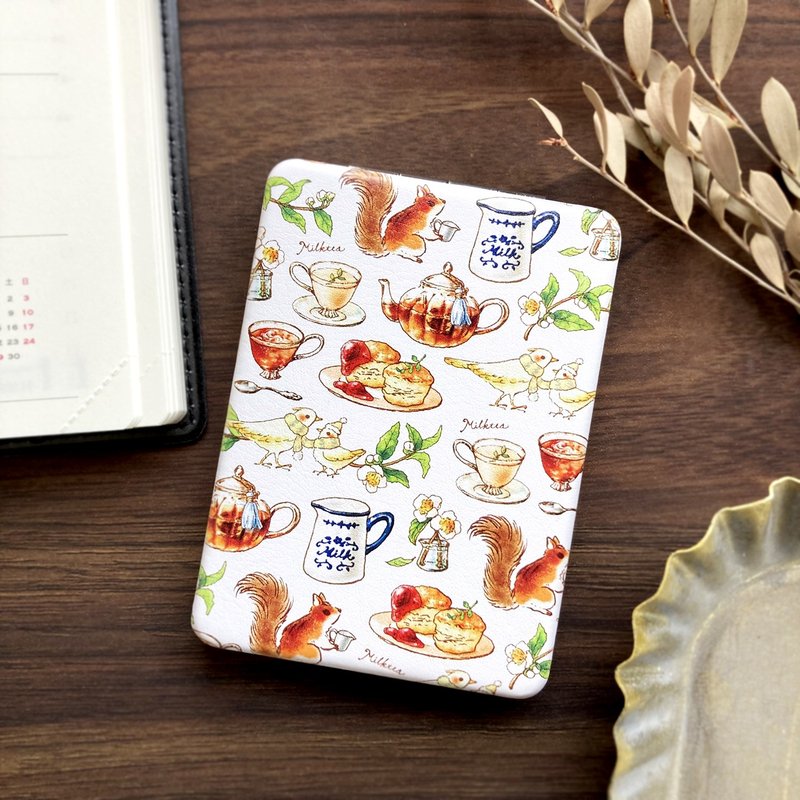 Milktea mirror Milk tea compact mirror autumn / winter tea - 彩妆刷具/镜子/梳子 - 其他材质 咖啡色