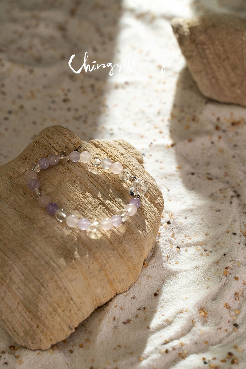 CYH- 智慧与爱情-维纳斯 天然巴西 粉晶 薰衣草 紫水晶 白水晶 - 手链/手环 - 水晶 粉红色